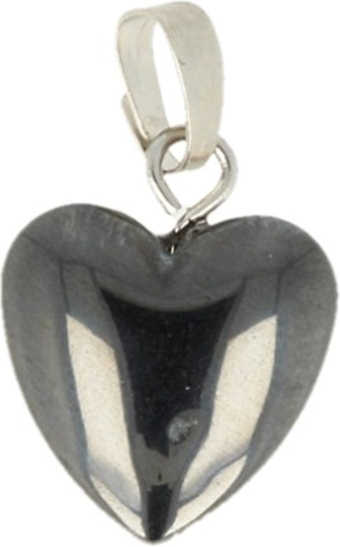Hematiet hart hanger 12 mm