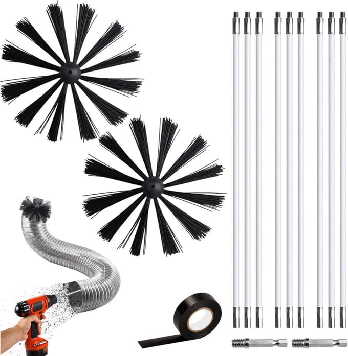 NBAP® Schoorsteenveegset - Schoorsteenveger - Schoorsteenborstel 150mm
