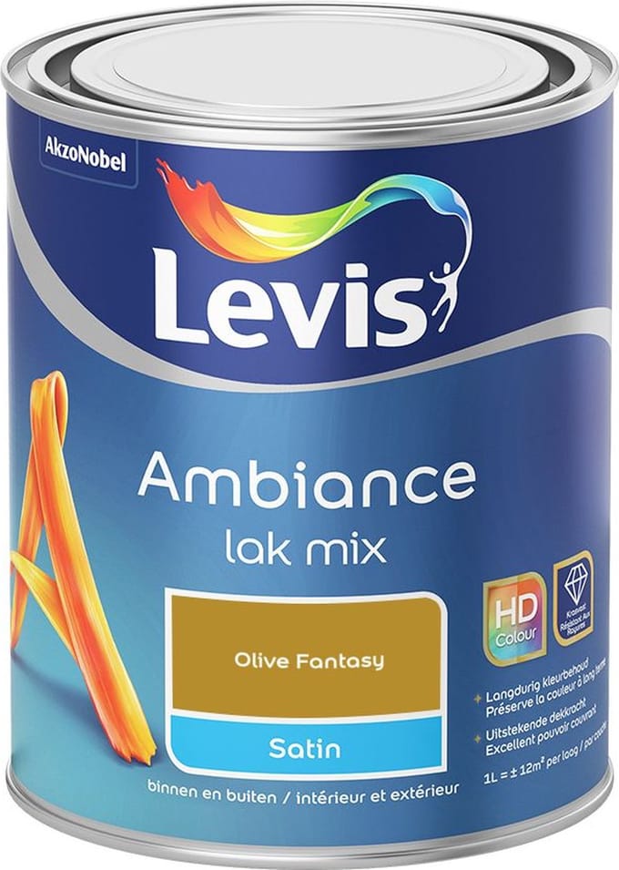 Levis - Ambiance Lak Satin Mix - Olive Fantasy - Mengverf - 1 L