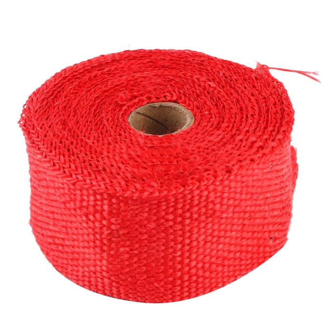 5m Uitlaat Hitte Wrap Isolatietape Glasvezel met Legering Staal Tie voor Auto Motor rood