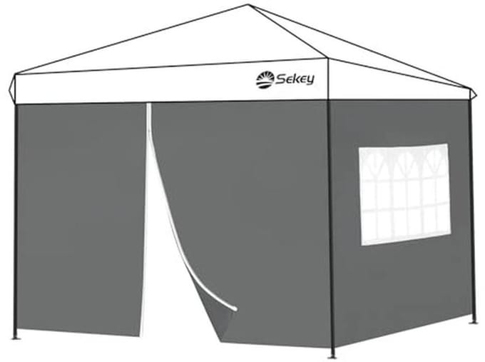 Zijpanelen voor vouwpaviljoen 3x3 m met ritssluiting en waterdichte afwerking