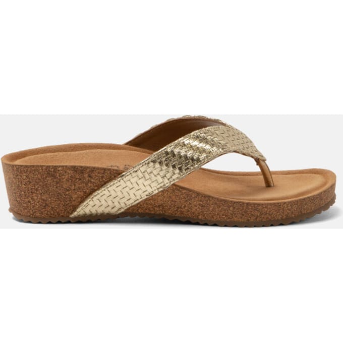 Lazamani - Leia Dames Teenslippers Gold - Maat 41