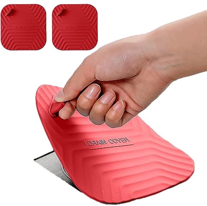 Vierkante Siliconen Doucheafvoer Plug - Set van 2, 15cm, Waterdicht en Onderhoudsvriendelijk