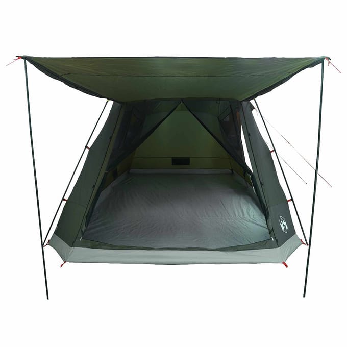 vidaXL - Huisje - Tent - 8-persoons - Legergroen - Polyester - en - Staal
