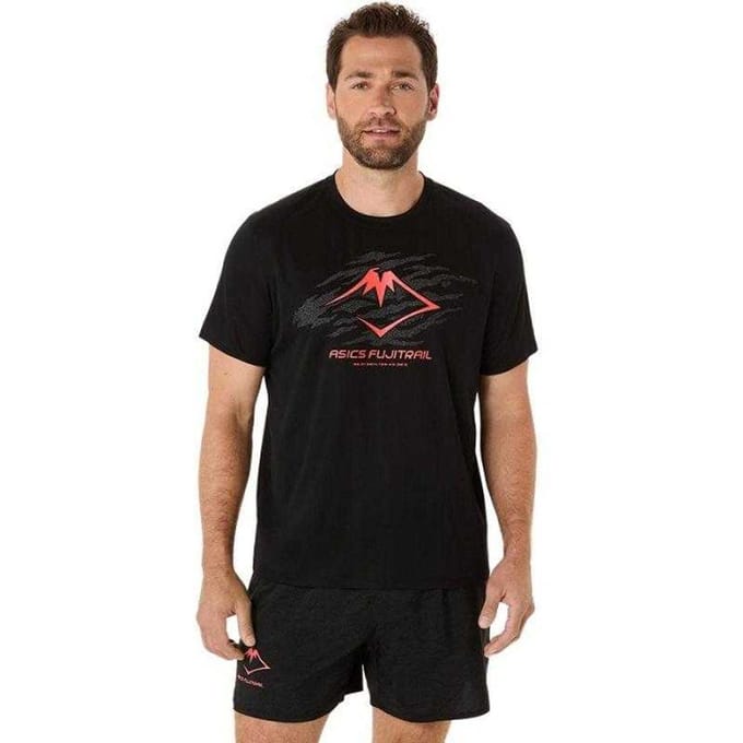 Asics Heren Fujitrail Logo T-Shirt (Zwart)