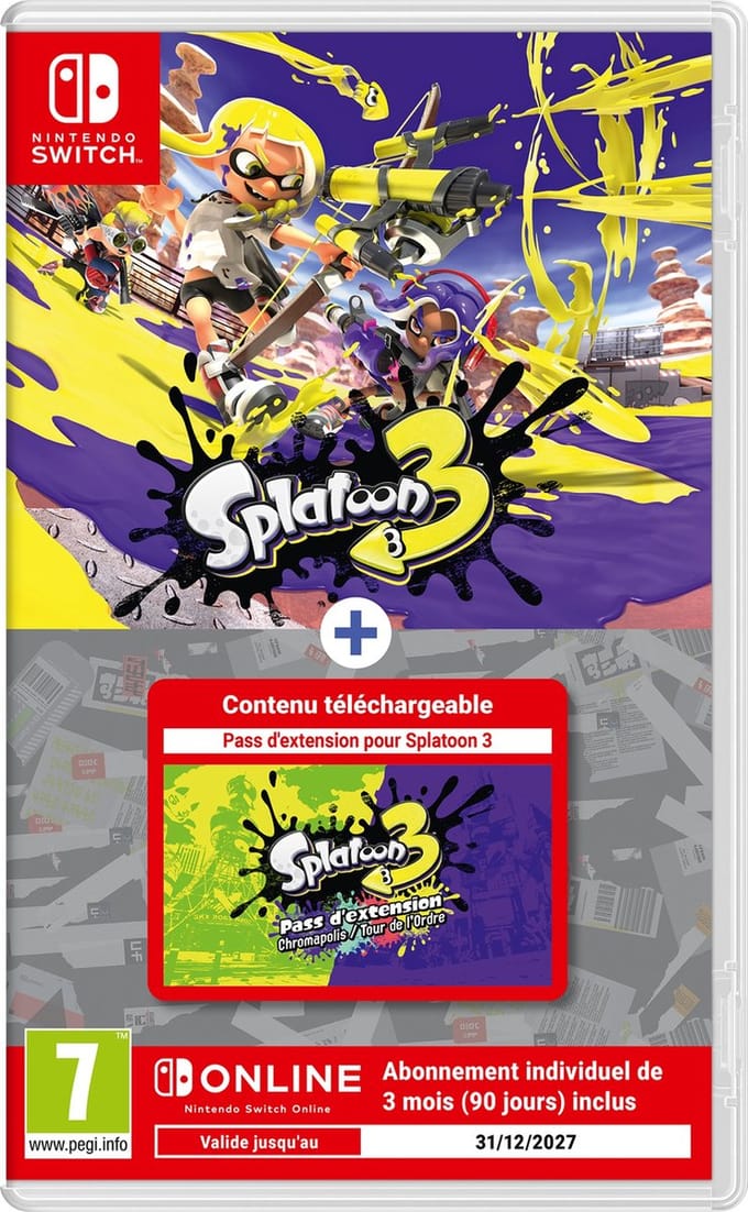 Splatoon 3 + Pass d'Extension + Abonnement de 3 mois Nintendo Switch Online - Nintendo Switch versie