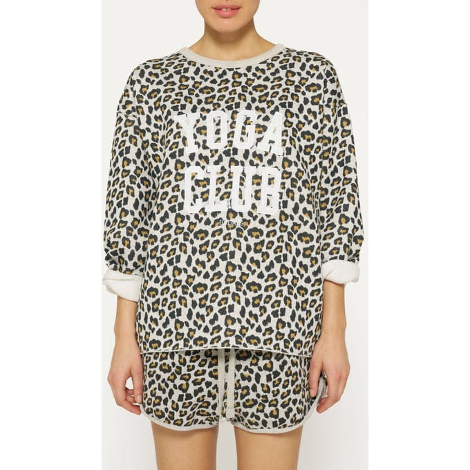 10DAYS Raw Edge Statement Sweater Leopard Light Grey Melee Größe: XXS | Strickpullover Outlet | Damen | Grau