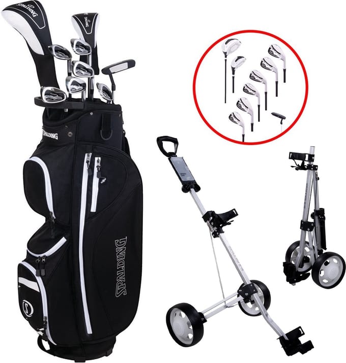 Spalding Tour 2 Complete Golfset met Golftrolley - Golfset Dames - Graphite - Rechtshandig