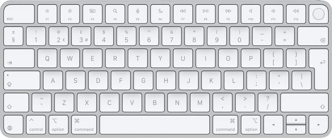 Apple Magic Keyboard met Touch ID - Draadloos toetsenbord - QWERTY / UK - USB-C - Wit