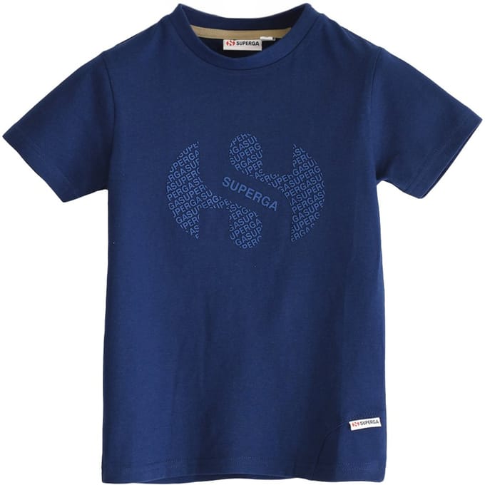 Superga Kinder/Kids Repeat Logo T-Shirt (Marine)