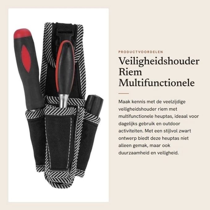 Heuptas Zwart - Multifunctionele Heuptas - Heuptas Dames - Heuptas Heren - Heuptas Kind - Hoogwaardige Kwaliteit - Toolbag
