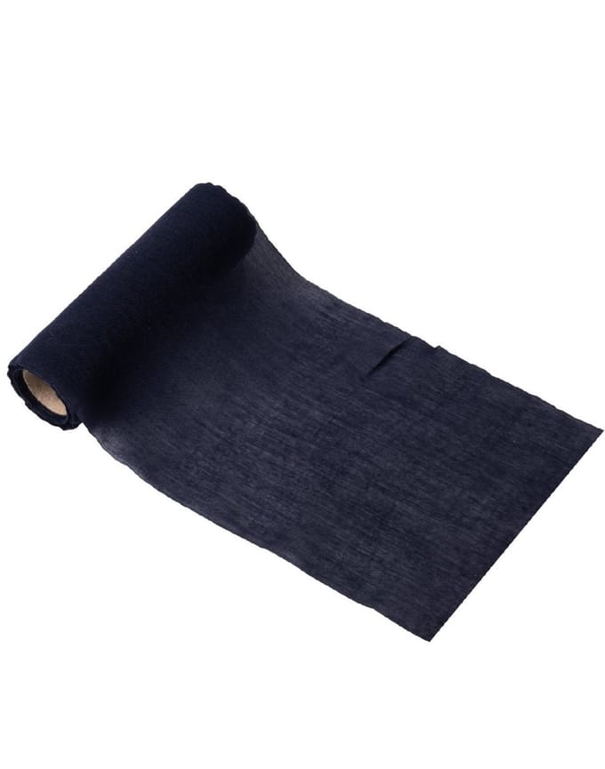 ARTYFETES - Marineblauwe mousseline tafelloper 14 cm x 5 m chic voor bruiloft