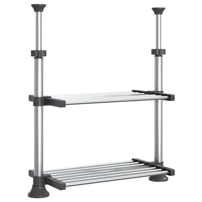 vidaXL - Keukenschap - 50x25x(50-70) - cm - aluminium