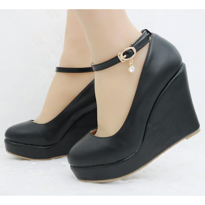 Chaussures compensées à semelles épaisses, à bride simple, blanches, à bout rond, imperméables, à plateforme compensée, chaussures pour femmes, chaussures de mariage compensées 42 beige