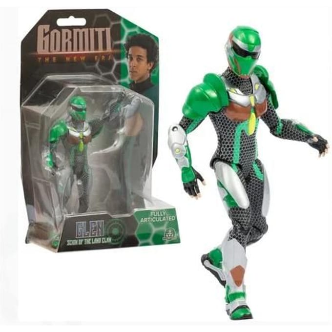 Figuur Gormiti 15 cm - Glen Scion Aarde - 9 gewrichten - Metaalachtig pantser effect