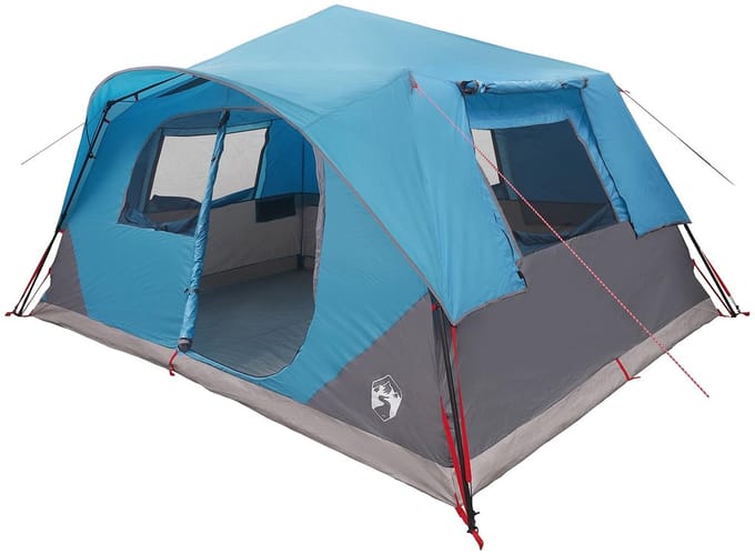 vidaXL - Directe - Tent - 10-persoons - Blauw - Polyester - en - Staal