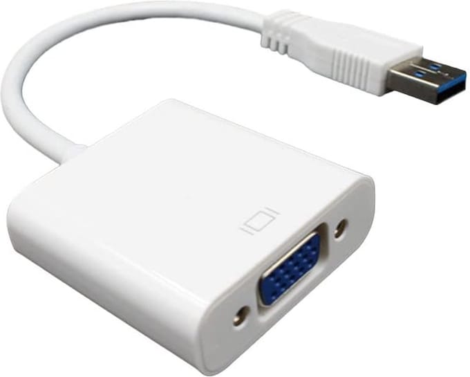 Externe Videokaart Multi Screen Converter Kabel, Display Adapter, USB 3.0 naar VGA (Wit)