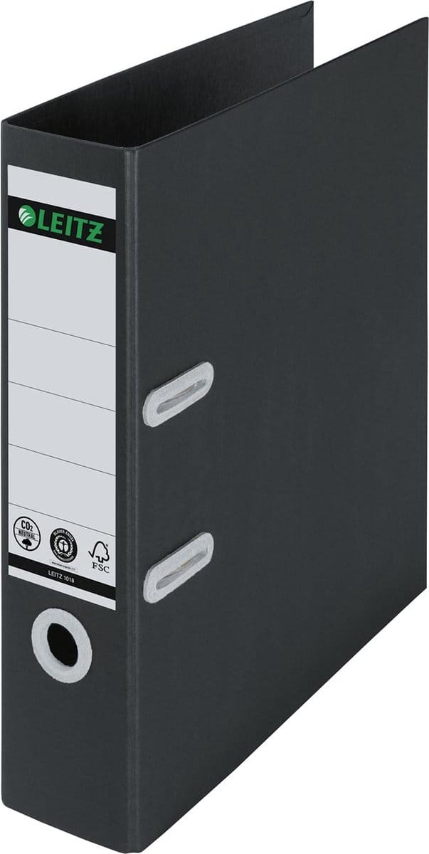 Leitz Recycle ordner, rug van 8 cm, zwart 10 stuks