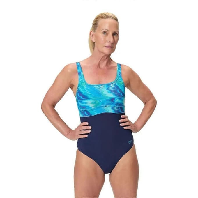 Speedo print contour eclipse 1p wedstrijd badpak dames -