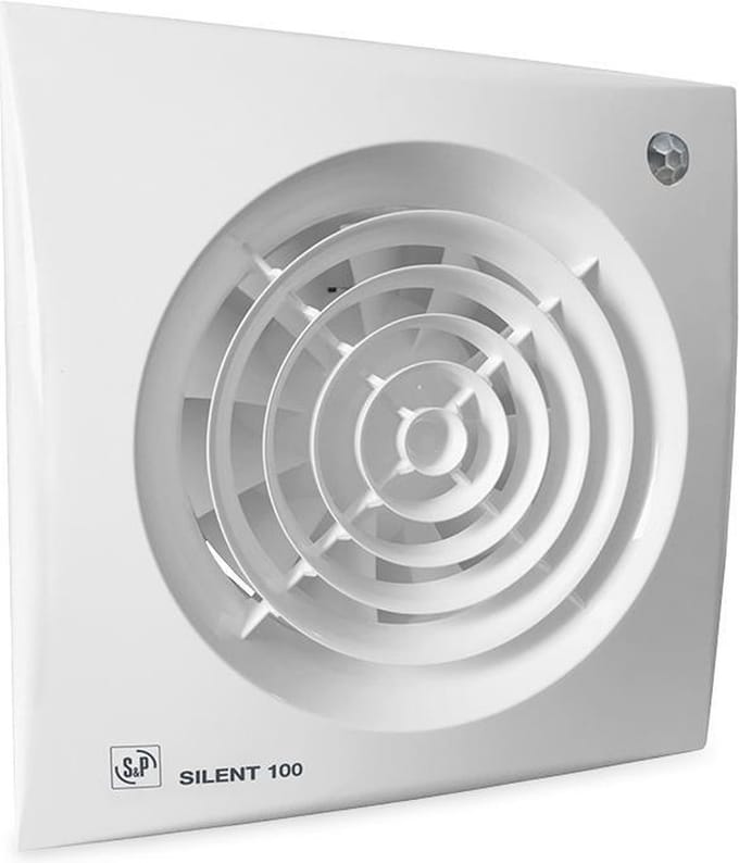 Soler & Palau Silent-100 Badkamer-/Toiletventilator met Bewegingssensor - 230V AC - 5W - 95 m³/h - 26dB - IP45 - SILENT-100CDZ