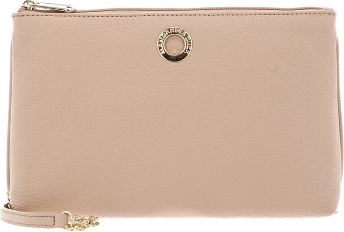 MANDARINA DUCK Leren Schoudertas Mellow Leather Crossover Bag Lamb's Wool Zalmroze