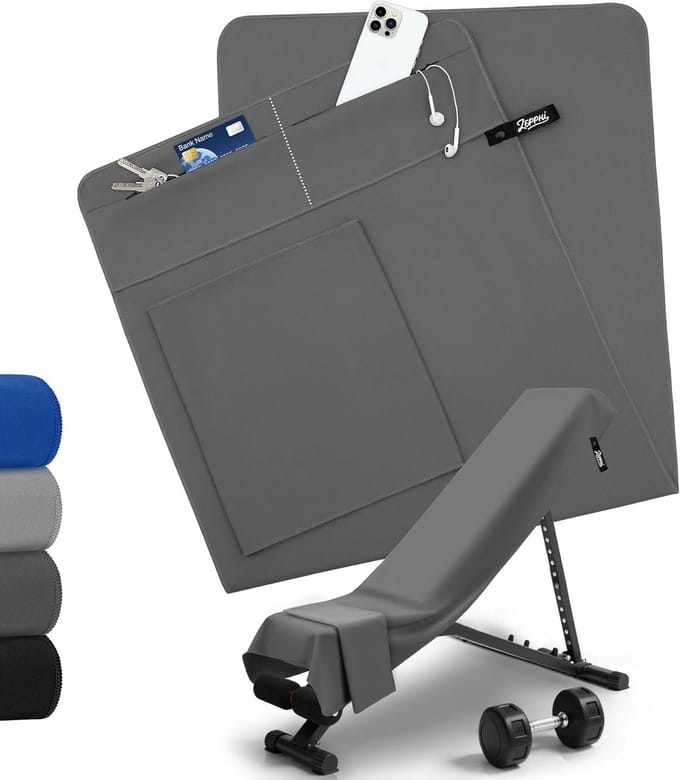 Microvezel handdoek donkergrijs - absorberend & droog