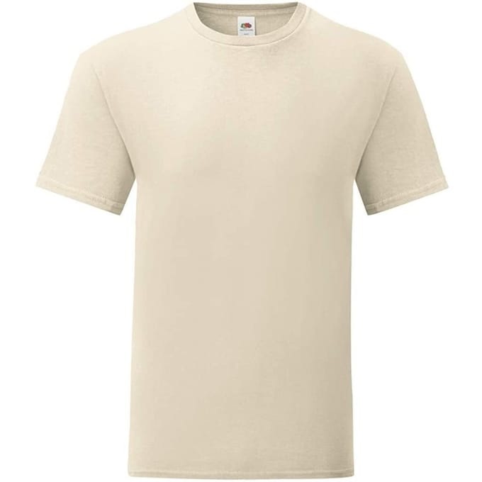 Fruit of the Loom Heren Iconisch 150 T-Shirt (Natuurlijk)