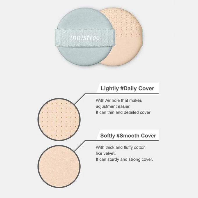 innisfree - No-Sebum Powder Cushion - 5 Colors 2023 Version - #21N Vanilla