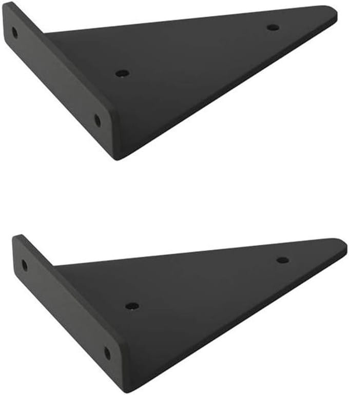 Plankdragers Wandmontage - Onzichtbare Steunen - Planken Bevestigen - Zware Belasting - 2 Stuks - Zwart