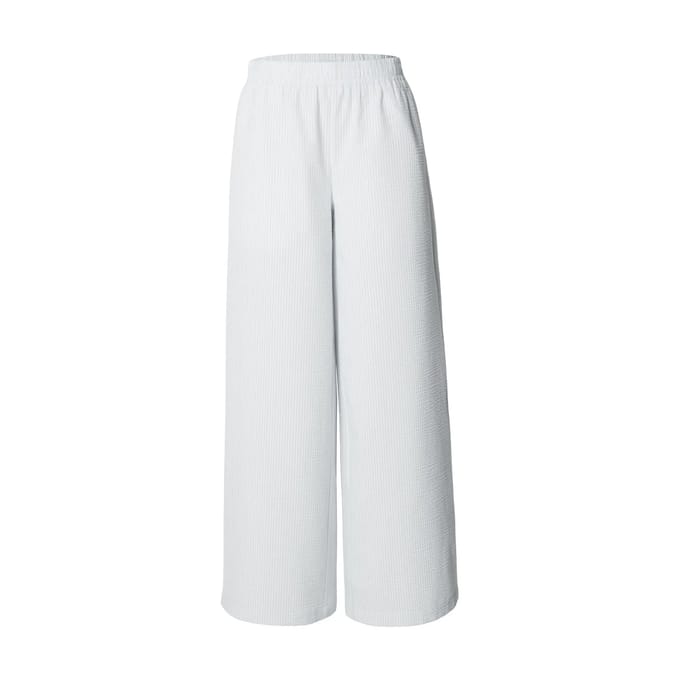 Urban Classics - Seersucker Resort Wijde broek - M - Blauw/Wit