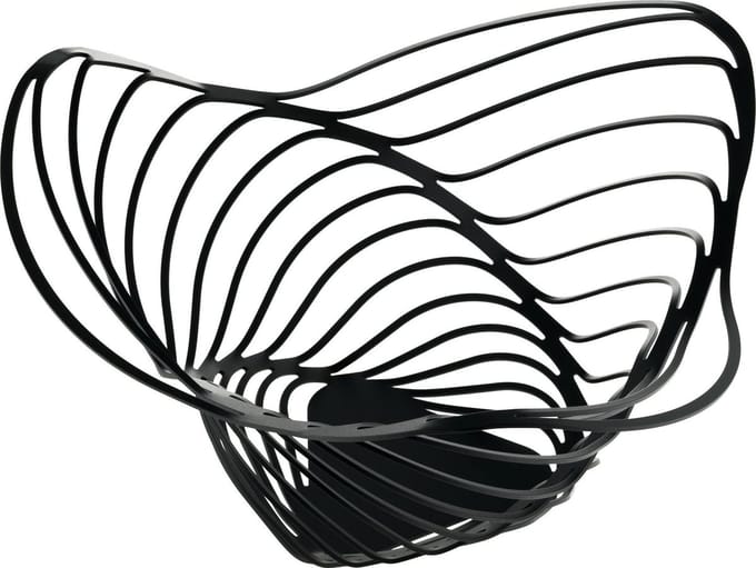 ALESSI TRINITY SCHAAL - FRUITSCHAAL 33 H16CM ZWART