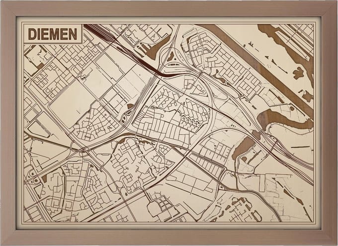 Decoratief Beeld - Houten Van Diemen - Hout - Bekroned - Bruin - 21 X 30 Cm