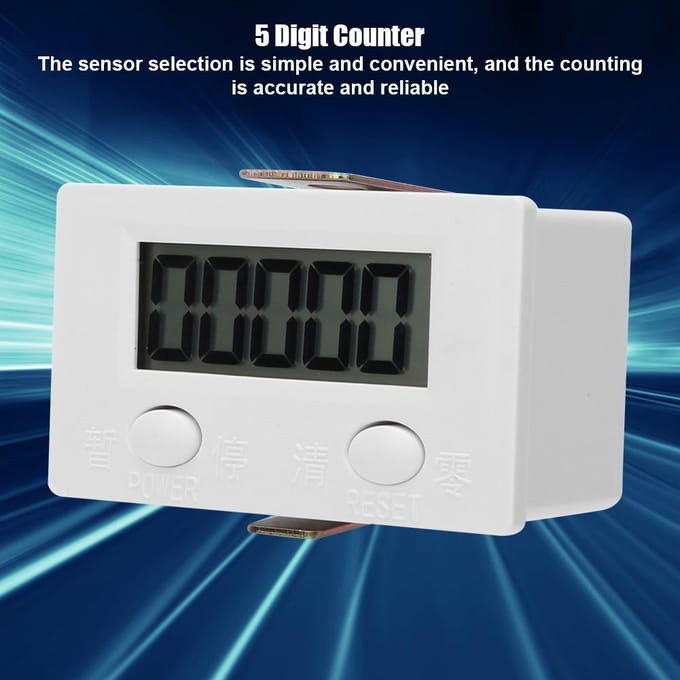 BERM Digitale Teller BEM5C 5 Cijfers 0~99999 LCD Display Elektronische Tally Teller gray