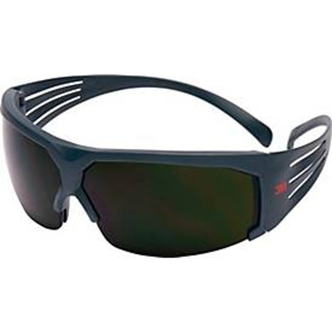 3M lasbril SecureFit SF600, EN 166, grijze veren, groene lens IR 5.0, polycarbonaat