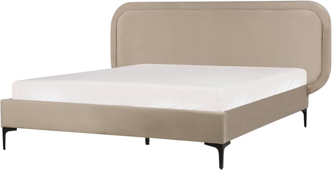 SUZETTE - Tweepersoonsbed - Taupe - 140 x 200 cm - Polyester