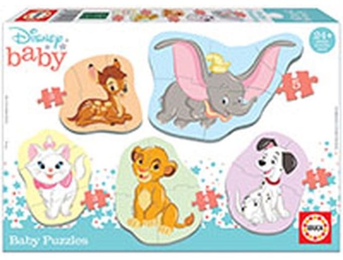 EDUCA - puzzel - Disney - babypuzzel 3,4 en 5 stukjes