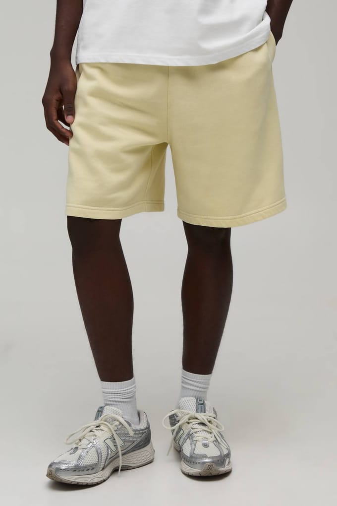 Essential Gewassen Baggy Short | Yellow | Size XS