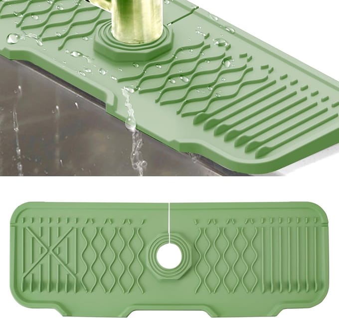 Siliconen waterkraan mat (groen, 43 cm)