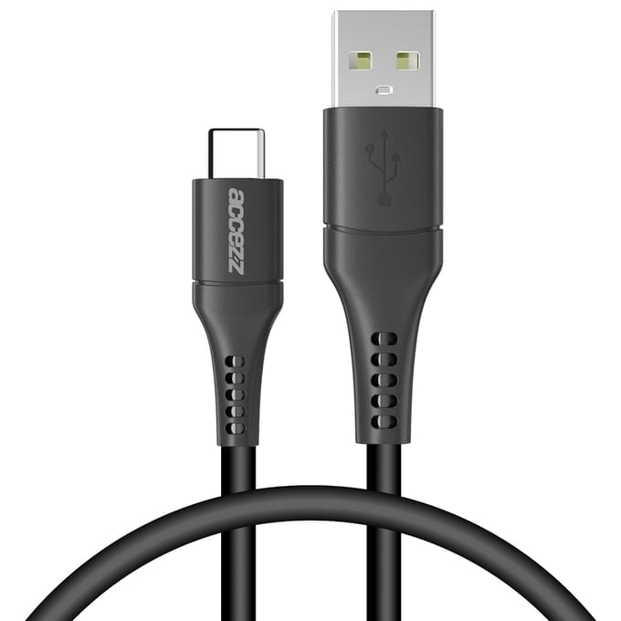 Accezz Kabel - USB C naar USB A Kabel - 0.2 meter - USB C Oplader Kabel - Zwart