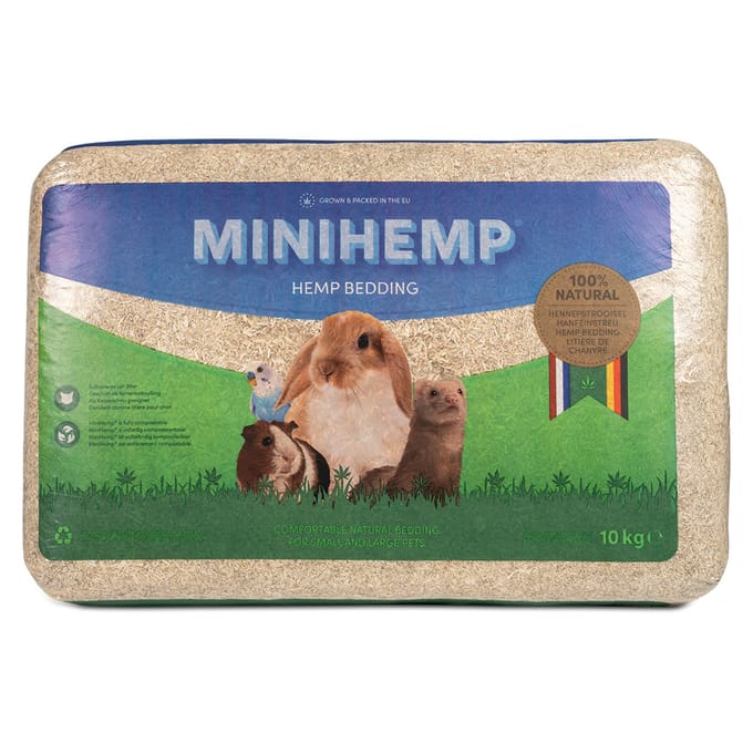 Voordeelpakket: 2x 10kg Minihemp Hennep Bedding voor kleine dieren