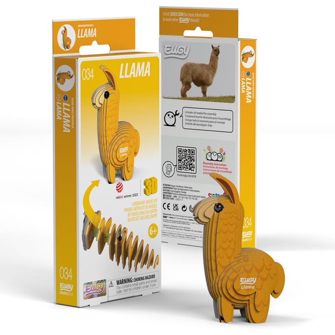 EUGY 3D Puzzel - Lama - Wilde Dieren - Duurzaam - Verzamel Ze Allemaal - 6 Jaar