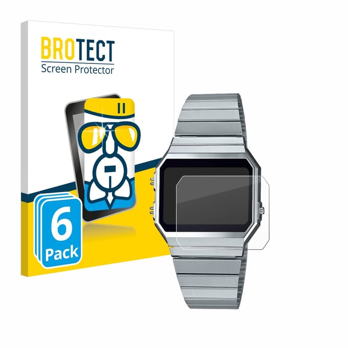 Screenprotector 6 Stuks voor Casio A700WE Beschermglas transparant
