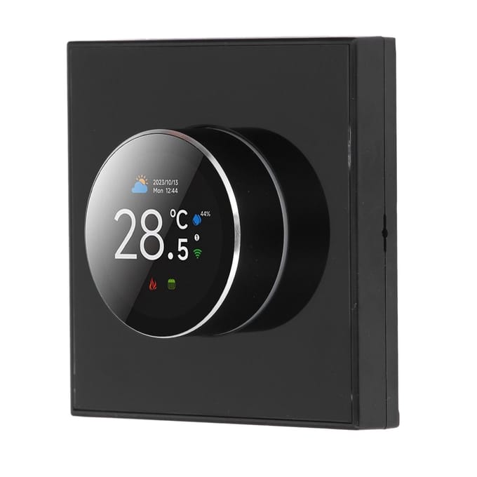 Slimme Knop Thermostaat Waterverwarming Digitale Temperatuur Spraakcontroller voor Tuya WiFi 2-Weg Draaiend met black