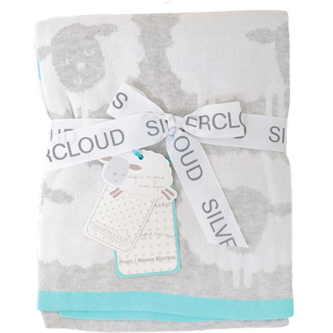 Silvercloud gebreide deken - 70 x 90 cm