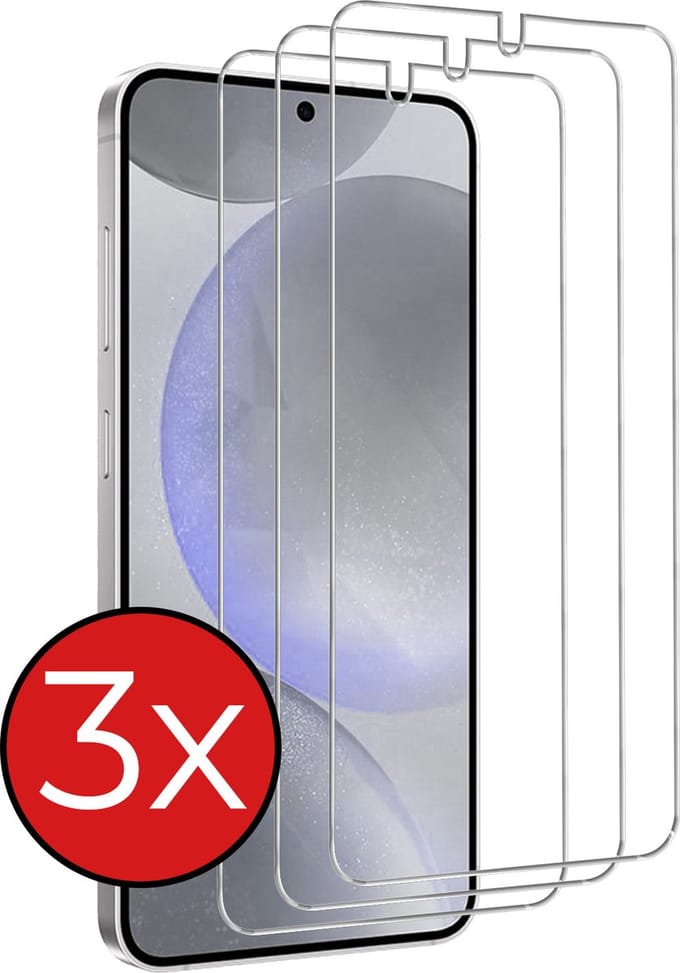 Screenprotector - 3 Stuks - Geschikt voor Samsung Galaxy S24 Plus - Extra Sterk - Beschermglas - Gehard Glas - Tempered Glass - Screen Protector