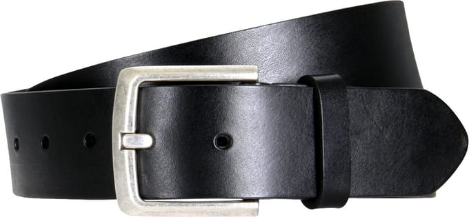 LINDENMANN leren heren riem - zwart