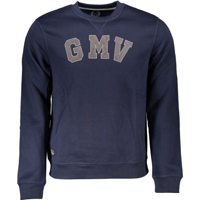 Gianmarco Venturi Blauwe Polyester Mannen Sweatshirt