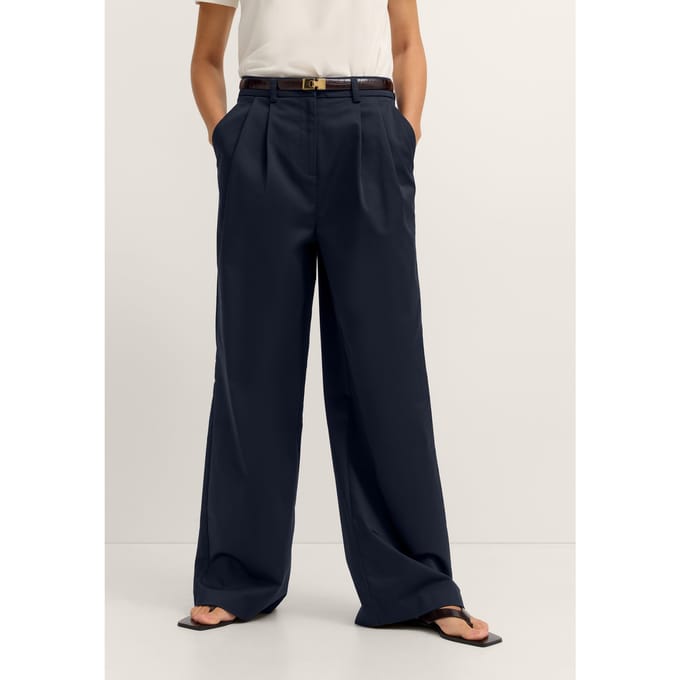 Bugatti Damen Chino met wijde pijpen van stretchkatoen