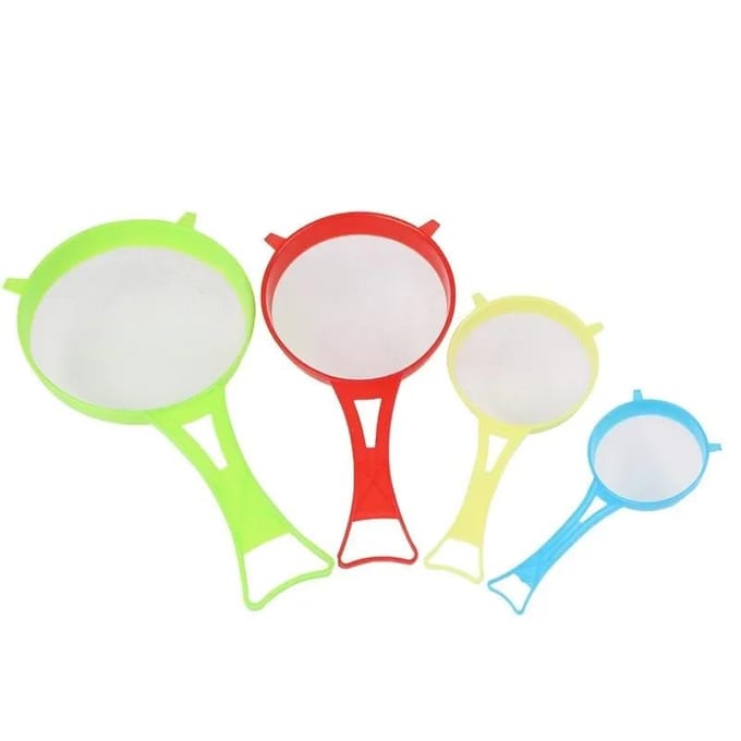 4 Pièces/ensemble Multi Couleur Tamis À Farine En Plastique Passoire De Cuisine Tamis Multi-usages Passoire Ensemble Quatre Tailles BRICOLAGE Outils De Cuisine 4pcs white