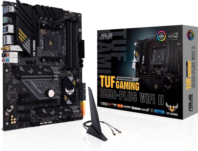 ASUS TUF GAMING B550-PLUS WIFI II Moederbord - AMD B550 - AMD AM4 - DDR4 RAM - ATX
